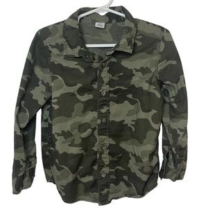 Old Navy Camouflage Long Sleeve Button Up Shirt Size 4T EUC